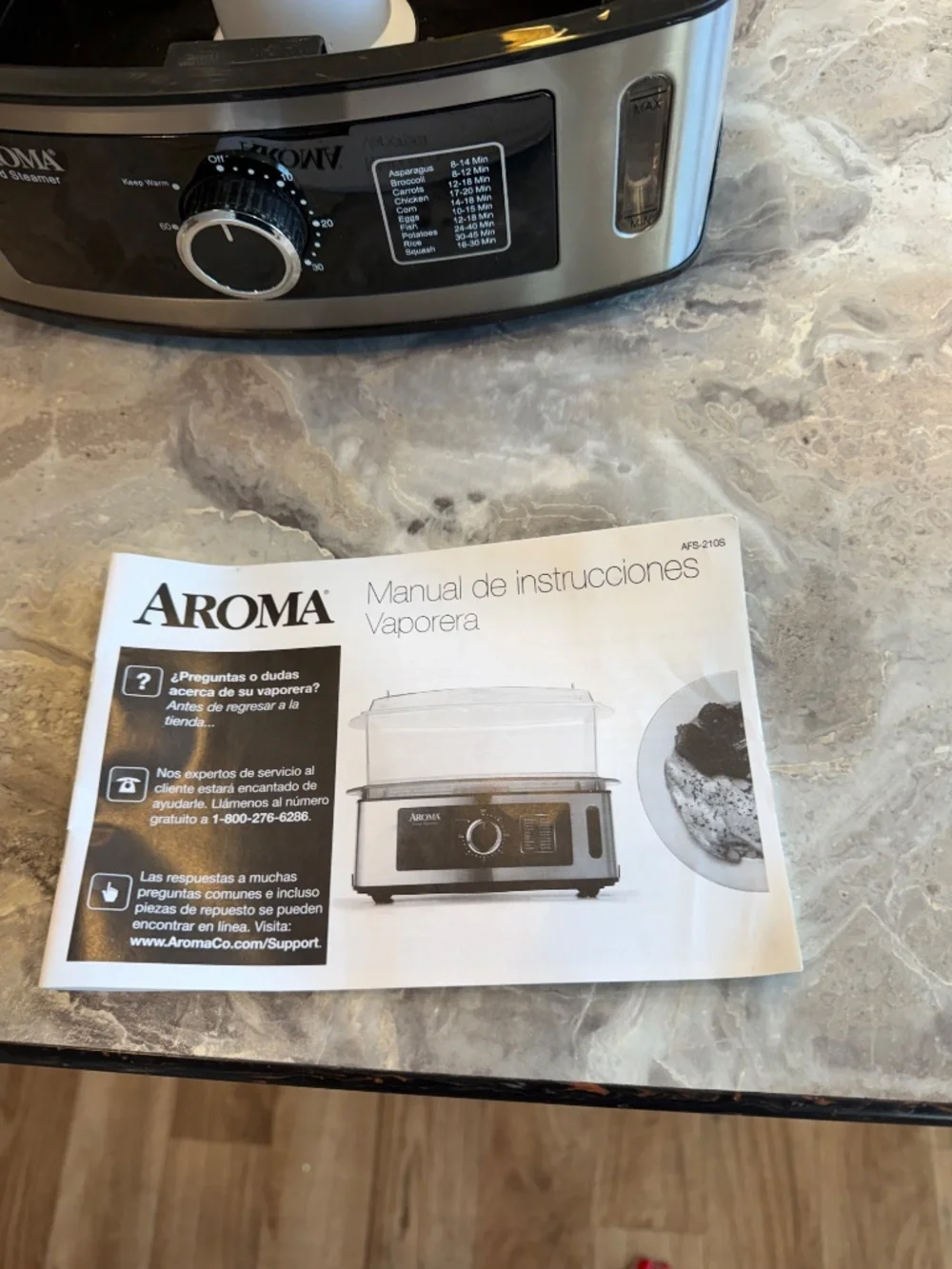 Aroma food steamer model AFS – 210585 5 quart electric professional steamer i